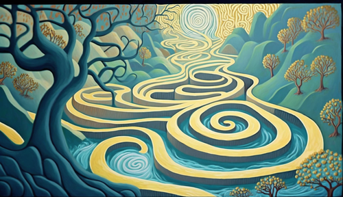 River flowing through maze v3