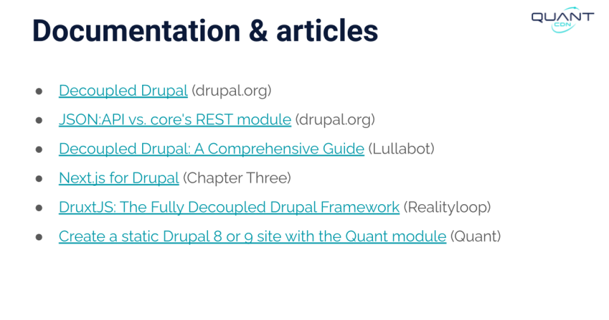 Stanford WebCamp 2023 talk by Kristen Pol - A survey of decoupled and static website solutions - slide 37